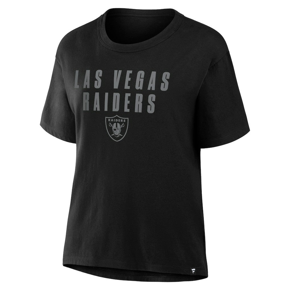 Las Vegas Raiders Women's Blackout Kneel Down Legacy T-Shirt - Black T-shirts