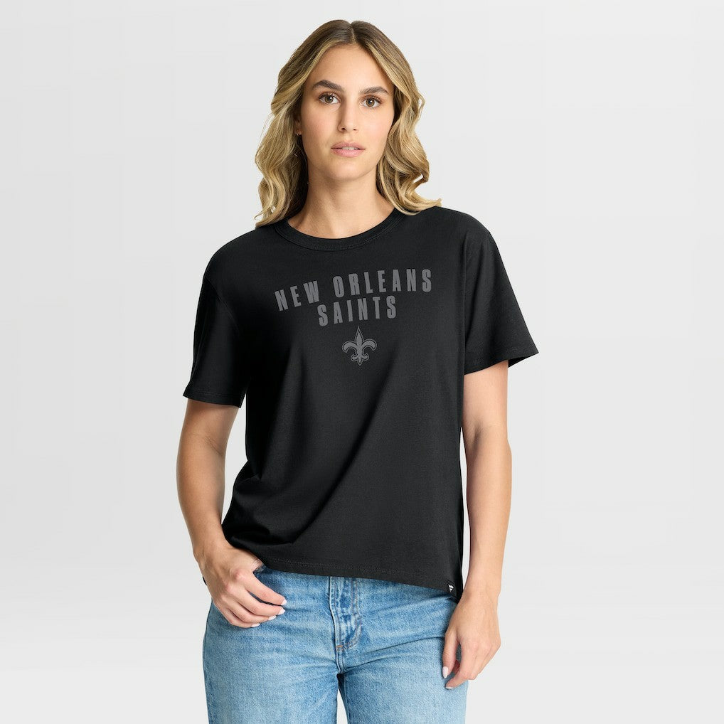 New Orleans Saints Women's Blackout Kneel Down Legacy T-Shirt - Black T-shirts