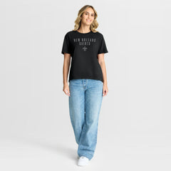 New Orleans Saints Women's Blackout Kneel Down Legacy T-Shirt - Black T-shirts