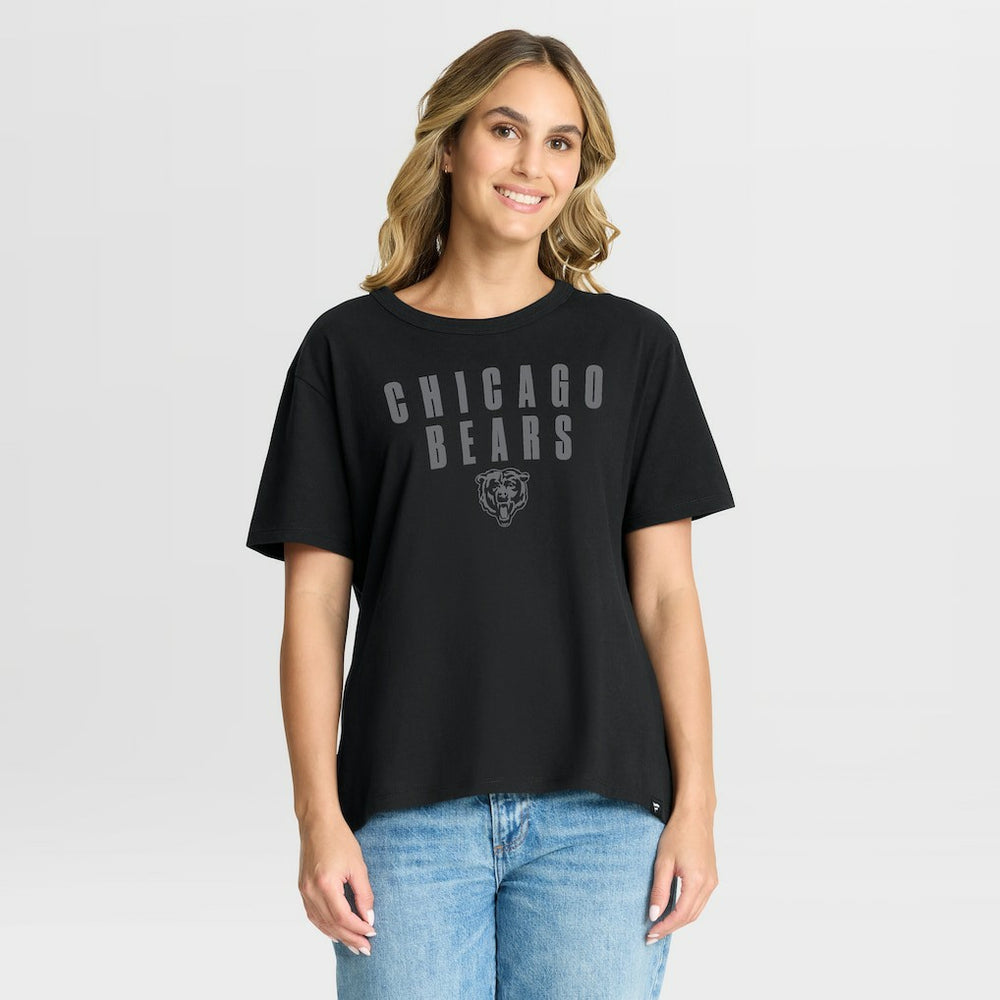 Chicago Bears Women's Blackout Kneel Down Legacy T-Shirt - Black T-shirts