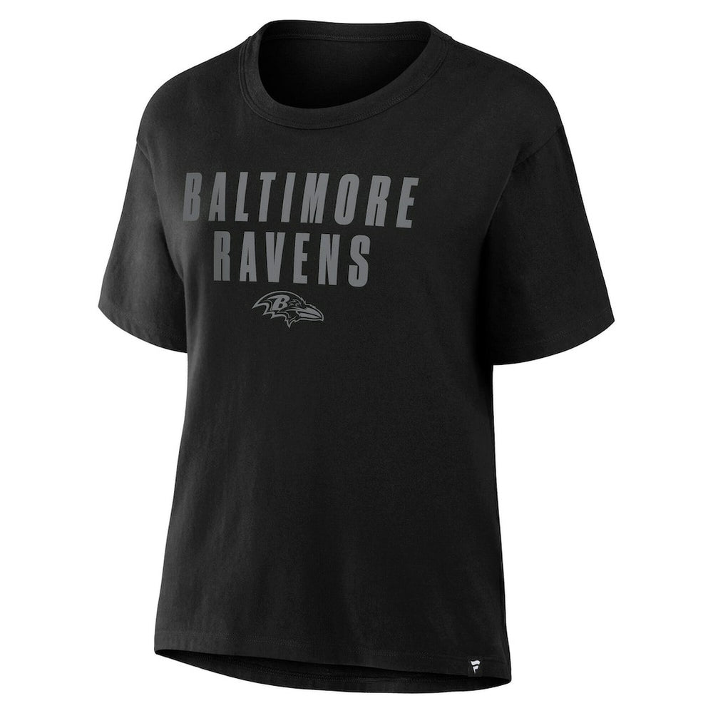 Baltimore Ravens Women's Blackout Kneel Down Legacy T-Shirt - Black T-shirts