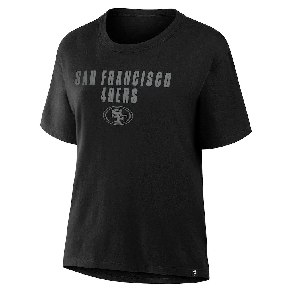 San Francisco 49ers Women's Blackout Kneel Down Legacy T-Shirt - Black T-shirts