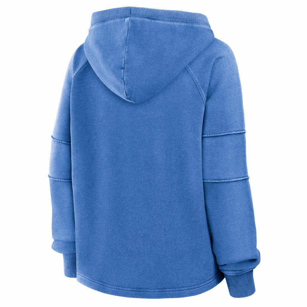 Detroit Lions Women's Oversized Raglan Gridiron Hoodie - Blue Hoodies