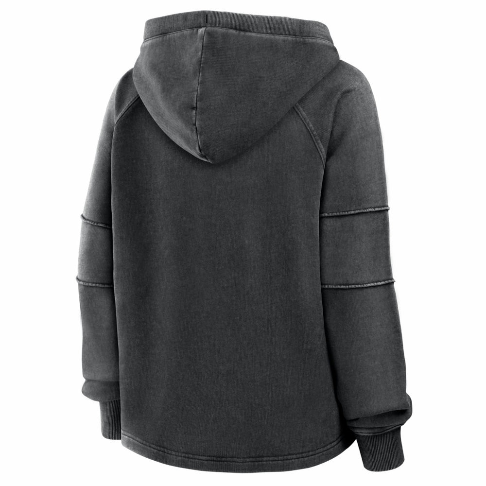 Green Bay Packers Women's Oversized Raglan Gridiron Hoodie - Black Hoodies