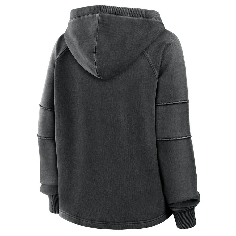 Kansas City Chiefs Women's Oversized Raglan Gridiron Hoodie - Black Hoodies