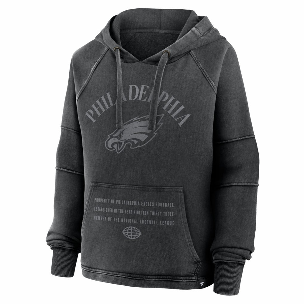 Philadelphia Eagles Women's Oversized Raglan Gridiron Hoodie - Black Hoodies