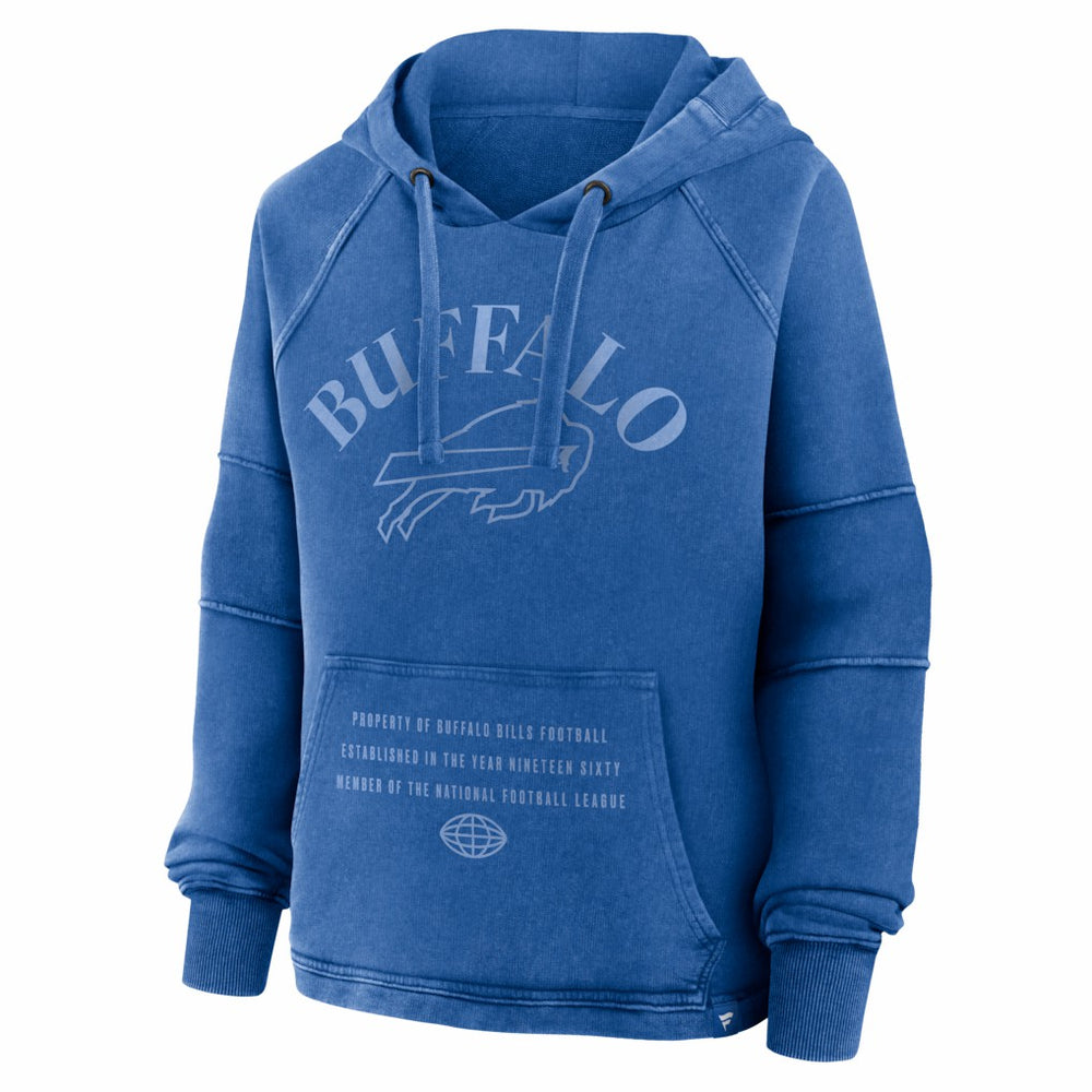 Buffalo Bills Women's Oversized Raglan Gridiron Hoodie - Royal Hoodies