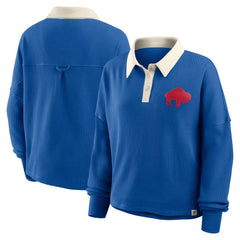 Buffalo Bills Women's Oversized Hometown Premium Thermal Long Sleeve Shirt - Royal