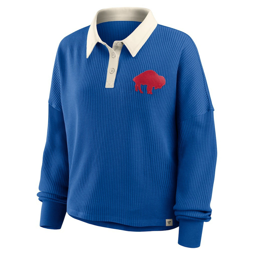 Buffalo Bills Women's Oversized Hometown Premium Thermal Long Sleeve Shirt - Royal