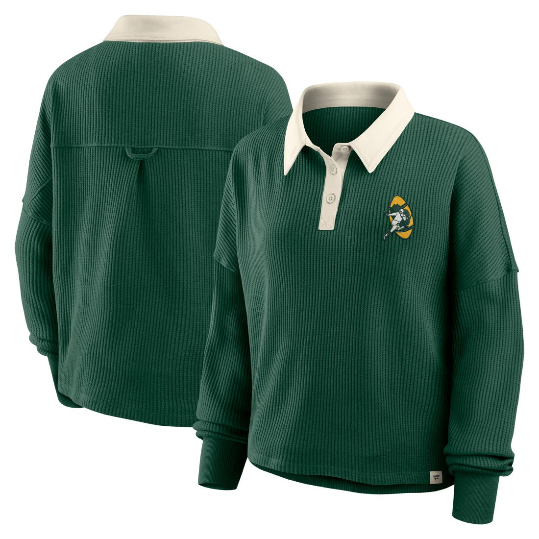 Green Bay Packers Women's Oversized Hometown Premium Thermal Long Sleeve Shirt - Green