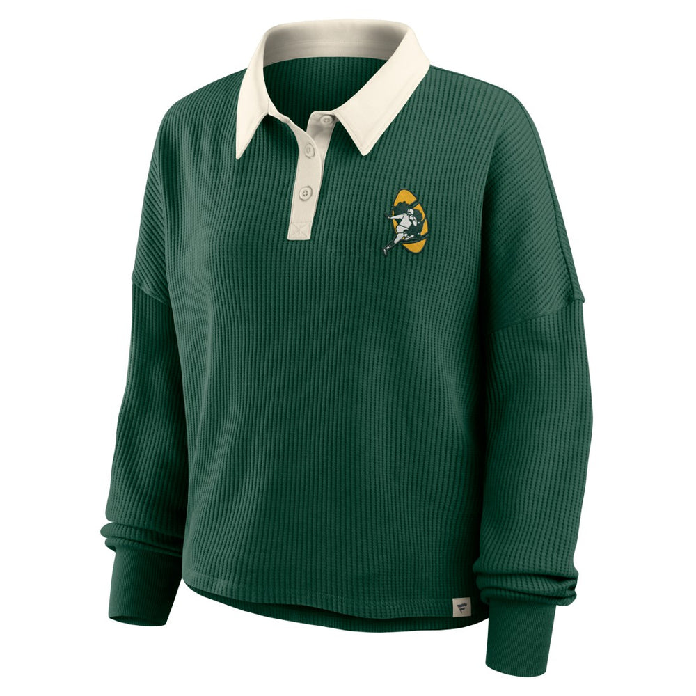 Green Bay Packers Women's Oversized Hometown Premium Thermal Long Sleeve Shirt - Green
