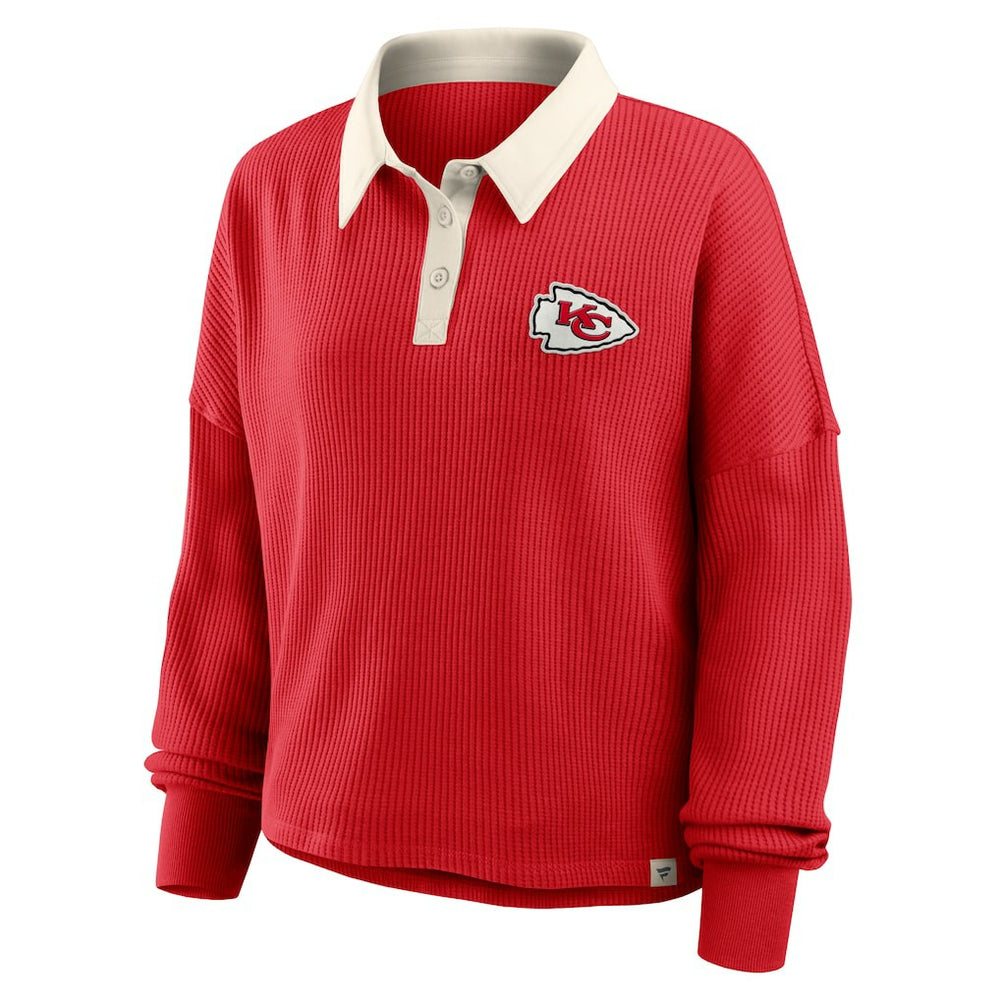 Kansas City Chiefs Women's Oversized Hometown Premium Thermal Long Sleeve Shirt - Red