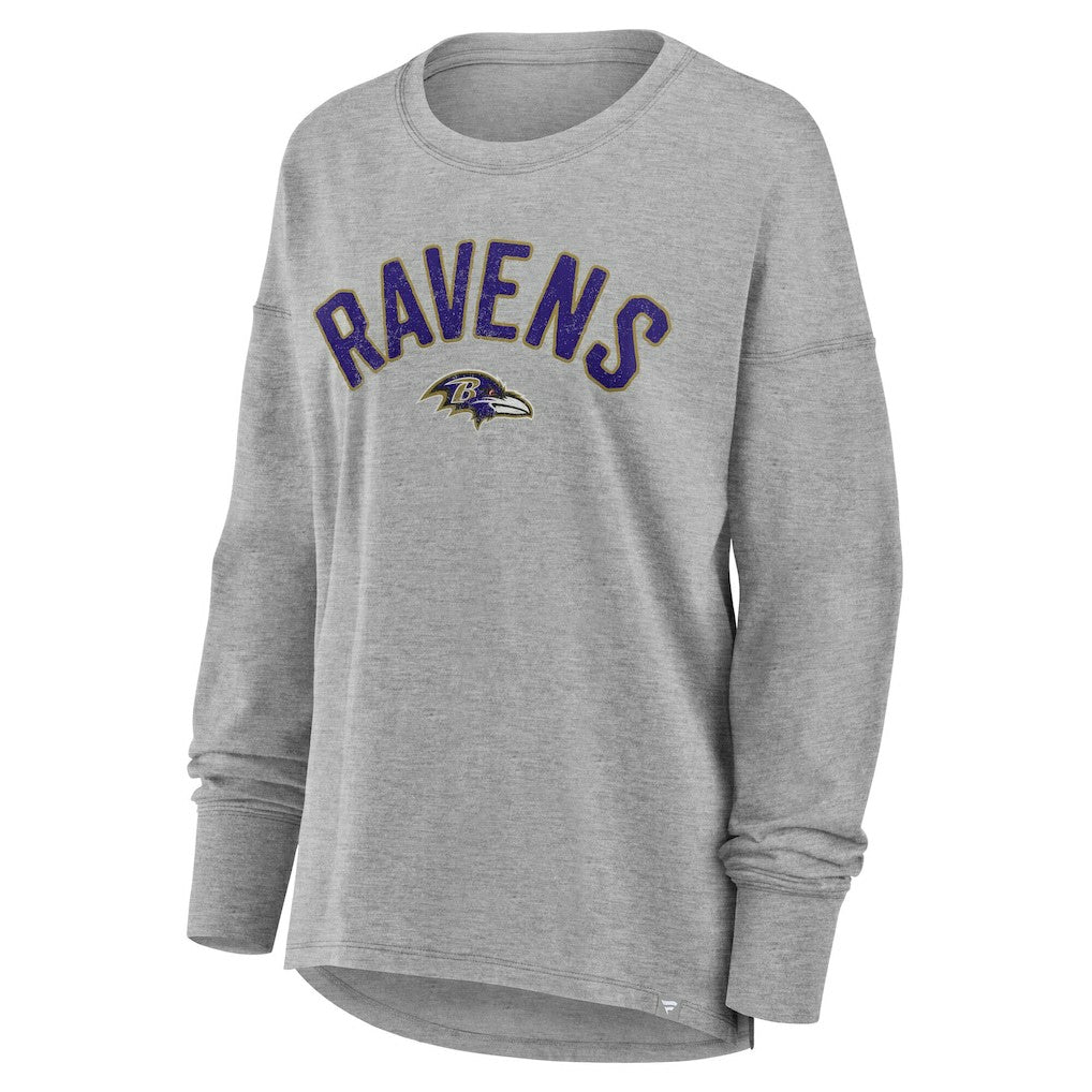 Baltimore Ravens Women's Hometown Legacy Long Sleeve T-Shirt - Heather Gray T-shirts
