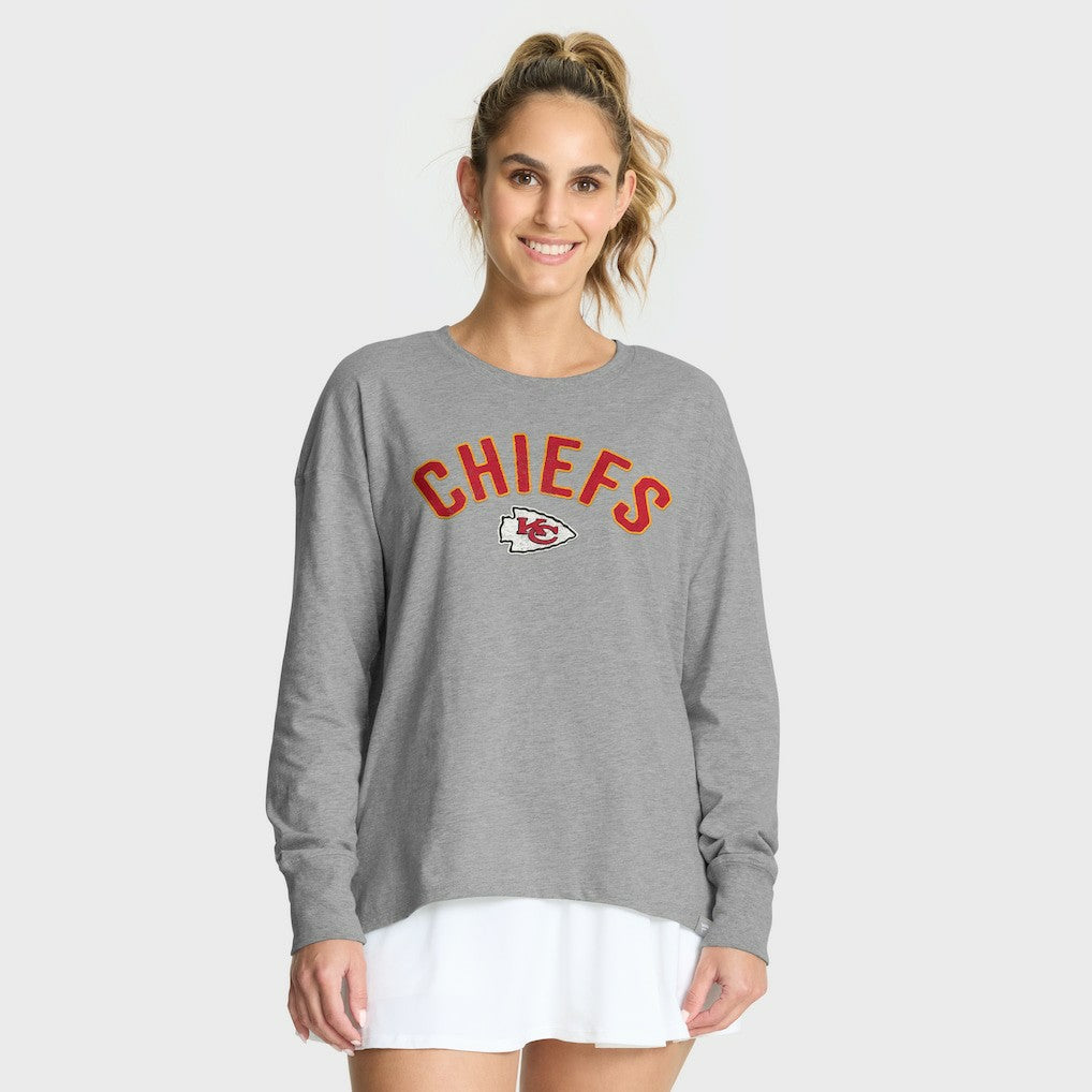 Kansas City Chiefs Women's Hometown Legacy Long Sleeve T-Shirt - Heather Gray T-shirts