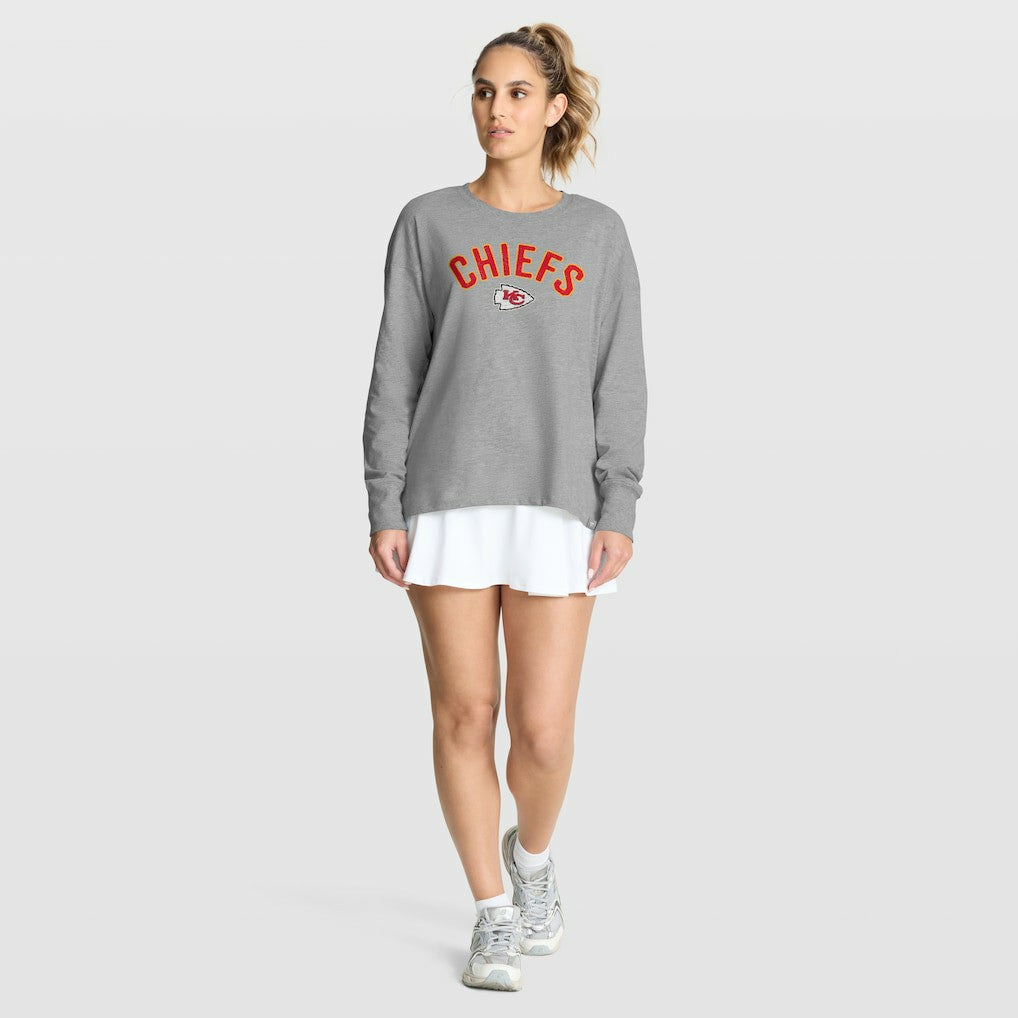 Kansas City Chiefs Women's Hometown Legacy Long Sleeve T-Shirt - Heather Gray T-shirts