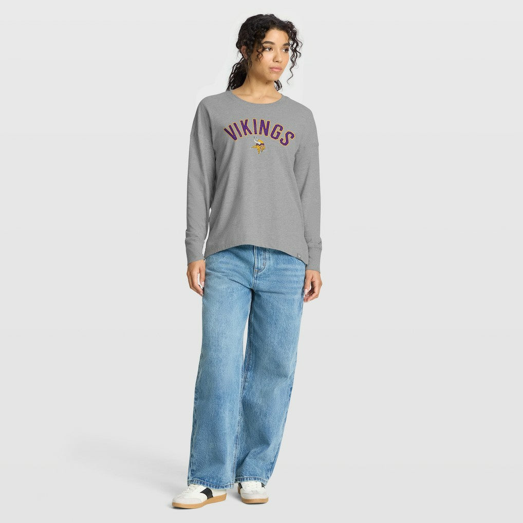 Minnesota Vikings Women's Hometown Legacy Long Sleeve T-Shirt - Heather Gray T-shirts