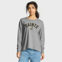 New Orleans Saints Women's Hometown Legacy Long Sleeve T-Shirt - Heather Gray T-shirts