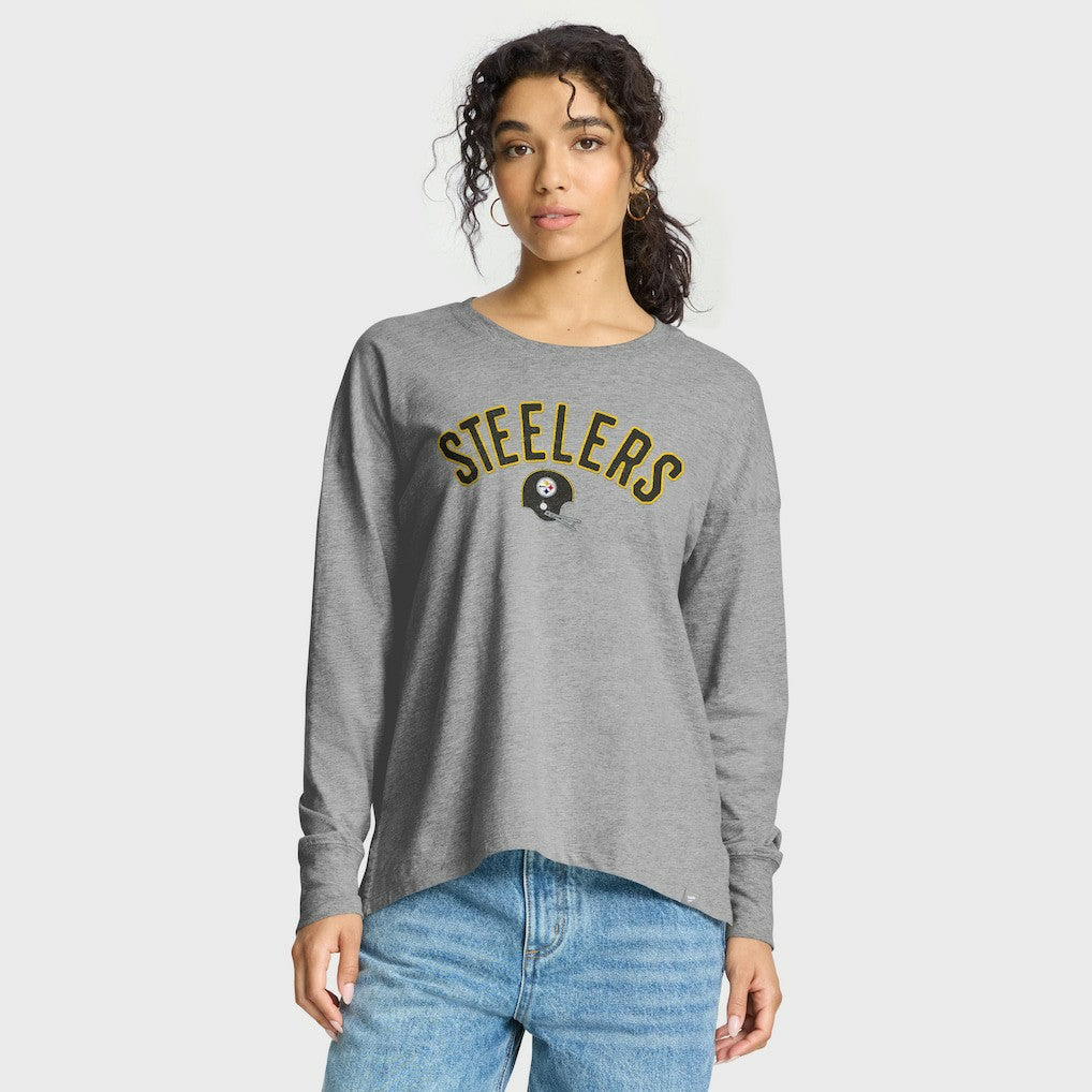 Pittsburgh Steelers Women's Hometown Legacy Long Sleeve T-Shirt - Heather Gray T-shirts