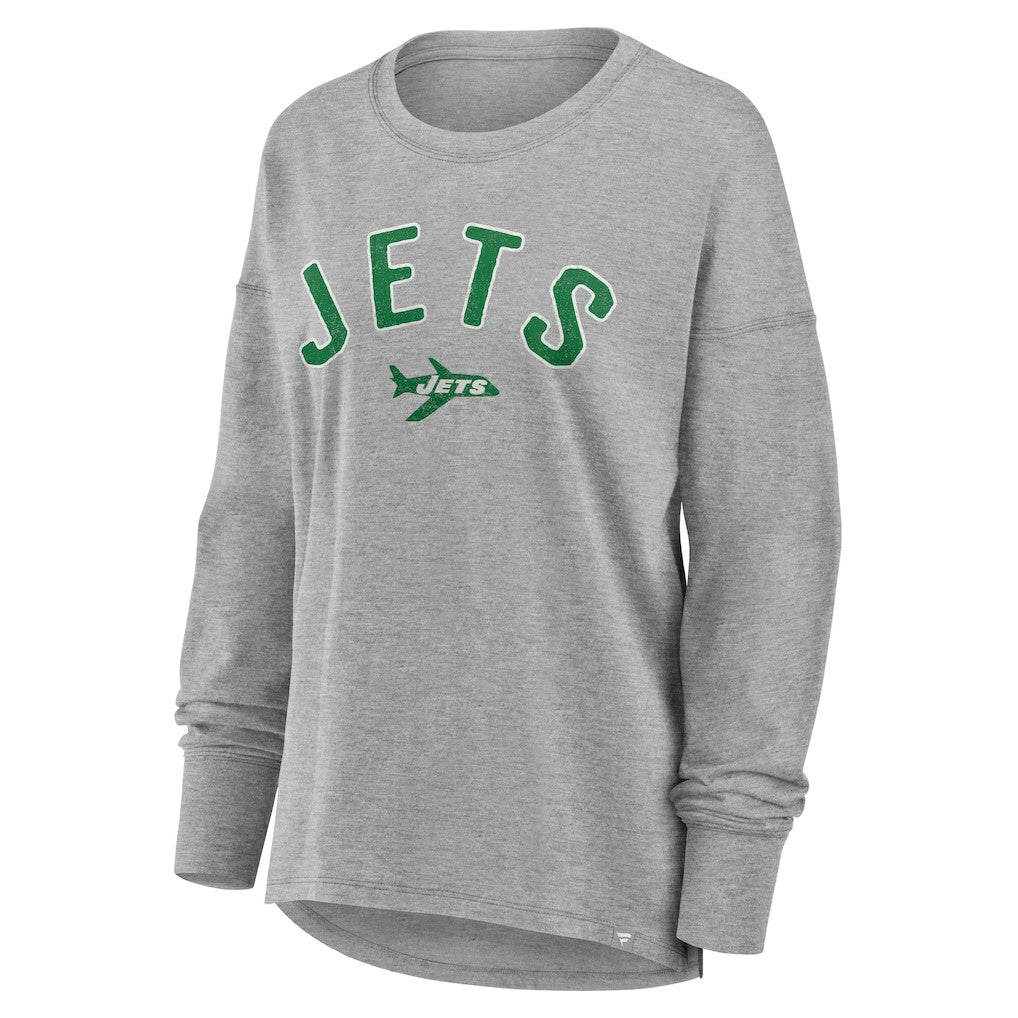 New York Jets Women's Hometown Legacy Long Sleeve T-Shirt - Heather Gray T-shirts