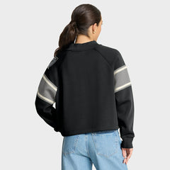 Las Vegas Raiders Oversized Hometown Toss Sweep Mock Neck Pullover - Black Pullover