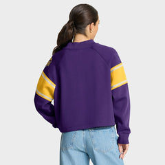 Minnesota Vikings Oversized Hometown Toss Sweep Mock Neck Pullover - Purple Pullover