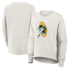 Green Bay Packers Women's Oversized Hometown Pullover Sweatshirt - Heather Gray Pullover