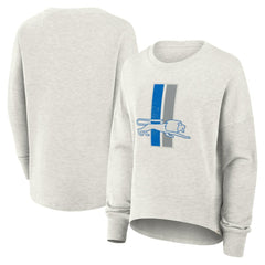 Detroit Lions Women's Oversized Hometown Pullover Sweatshirt - Heather Gray Pullover