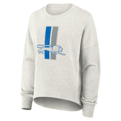 Detroit Lions Women's Oversized Hometown Pullover Sweatshirt - Heather Gray Pullover