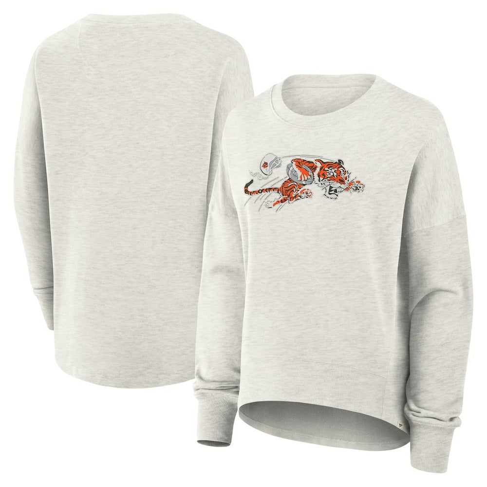 Cincinnati Bengals Women's Oversized Hometown Pullover Sweatshirt - Heather Gray Pullover