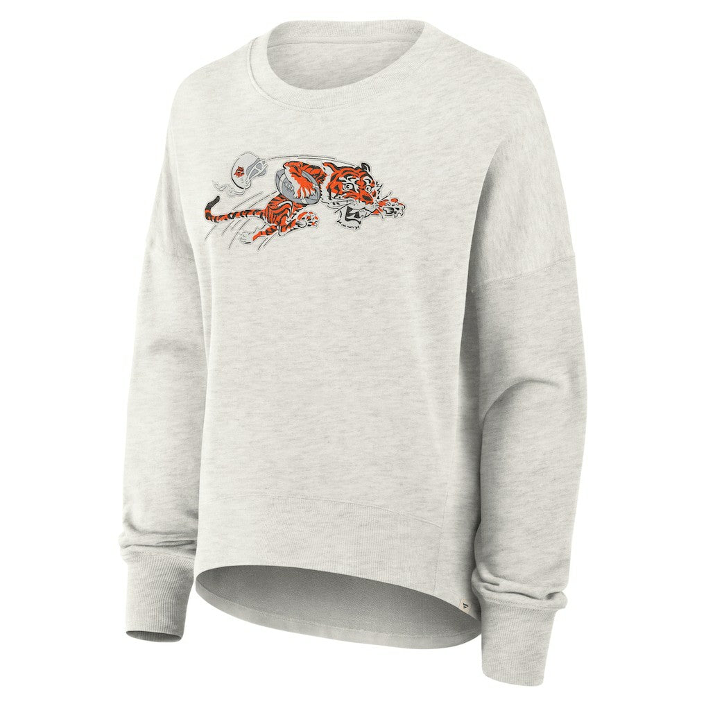 Cincinnati Bengals Women's Oversized Hometown Pullover Sweatshirt - Heather Gray Pullover