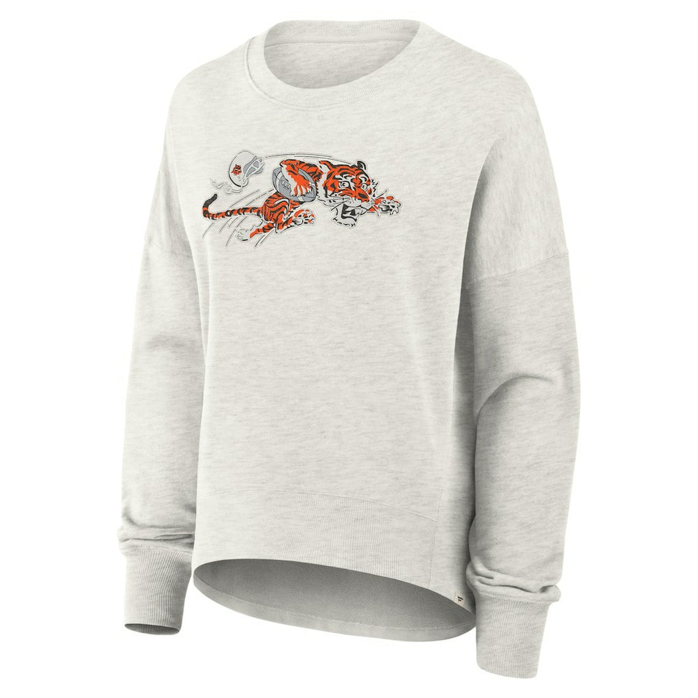 Cincinnati Bengals Women's Oversized Hometown Pullover Sweatshirt - Heather Gray Pullover