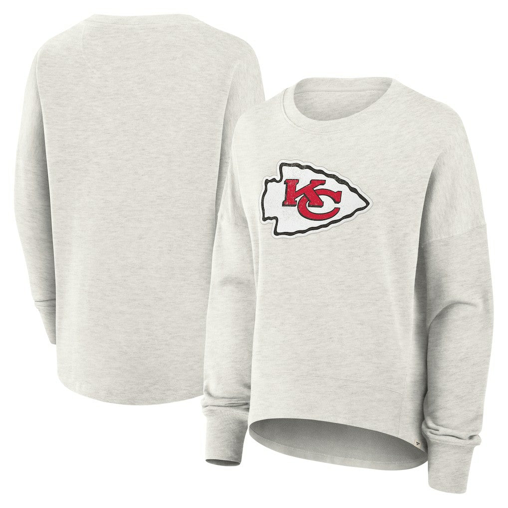 Kansas City Chiefs Women's Oversized Hometown Pullover Sweatshirt - Heather Gray Pullover