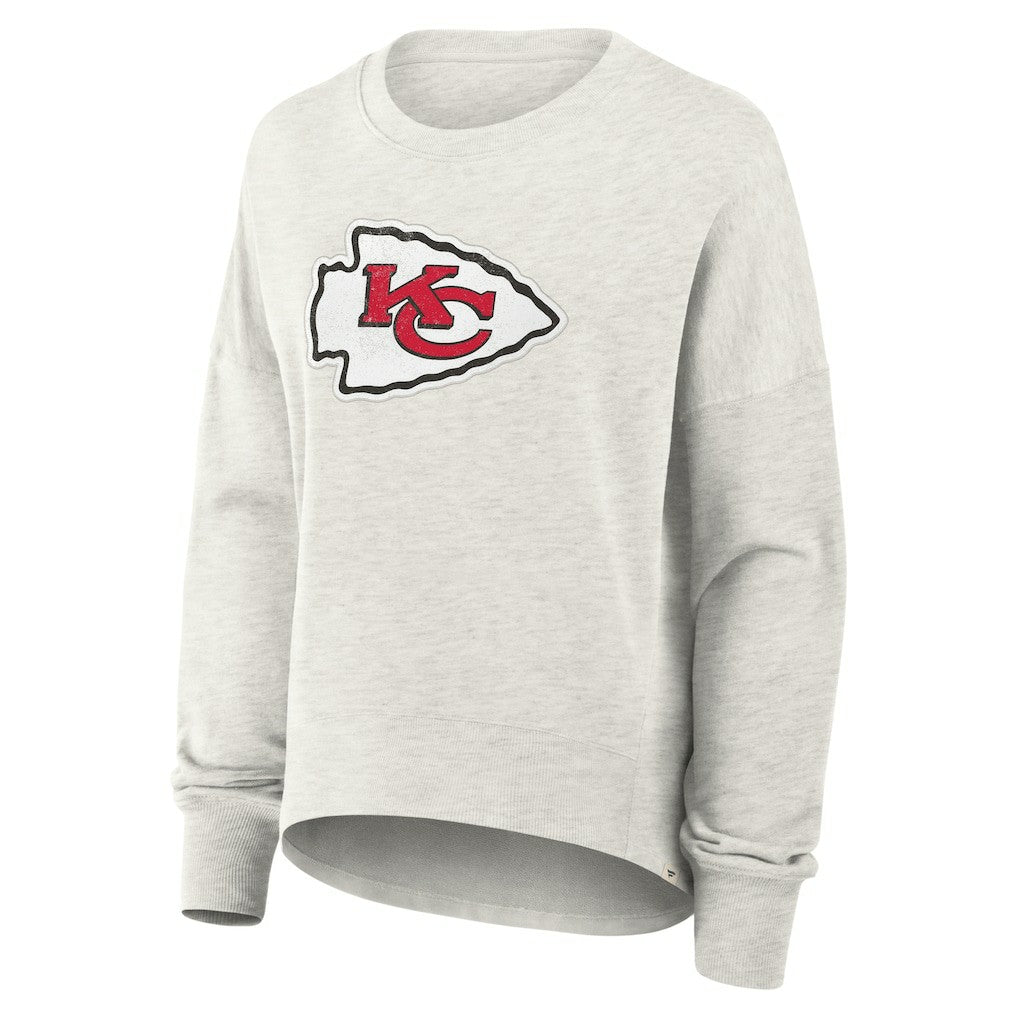 Kansas City Chiefs Women's Oversized Hometown Pullover Sweatshirt - Heather Gray Pullover