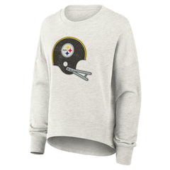 Pittsburgh Steelers Women's Oversized Hometown Pullover Sweatshirt - Heather Gray Pullover