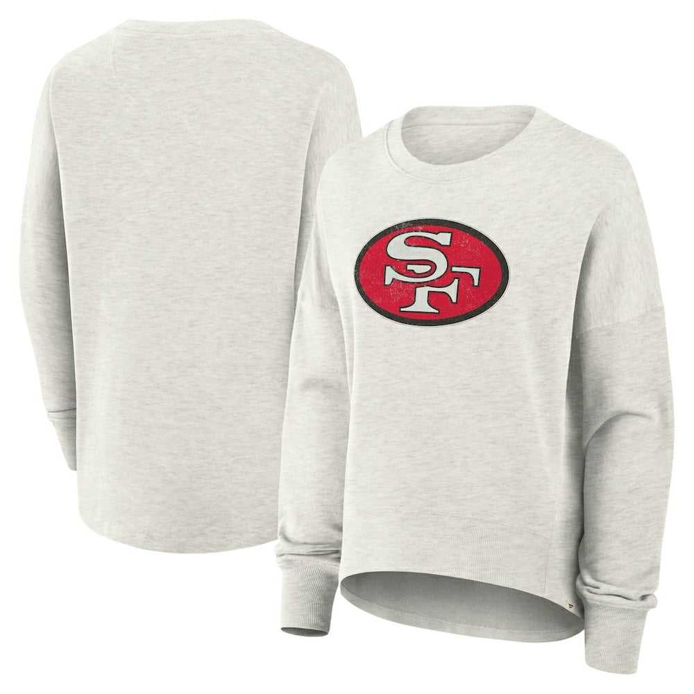 San Francisco 49ers Women's Oversized Hometown Pullover Sweatshirt - Heather Gray Pullover