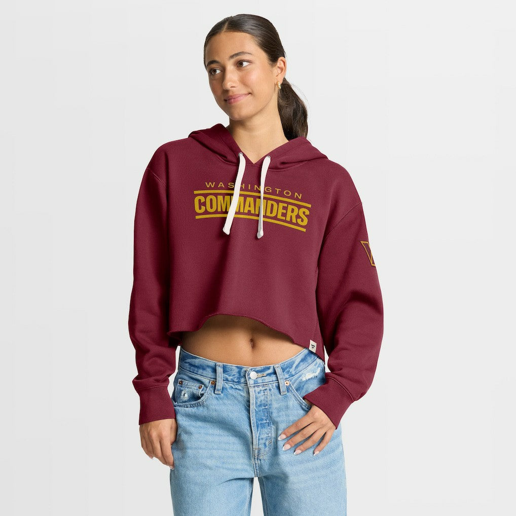 Washington Commanders Women's Oversized Hometown Heritage Cropped Hoodie - Burgundy Hoodies