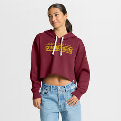 Washington Commanders Women's Oversized Hometown Heritage Cropped Hoodie - Burgundy Hoodies