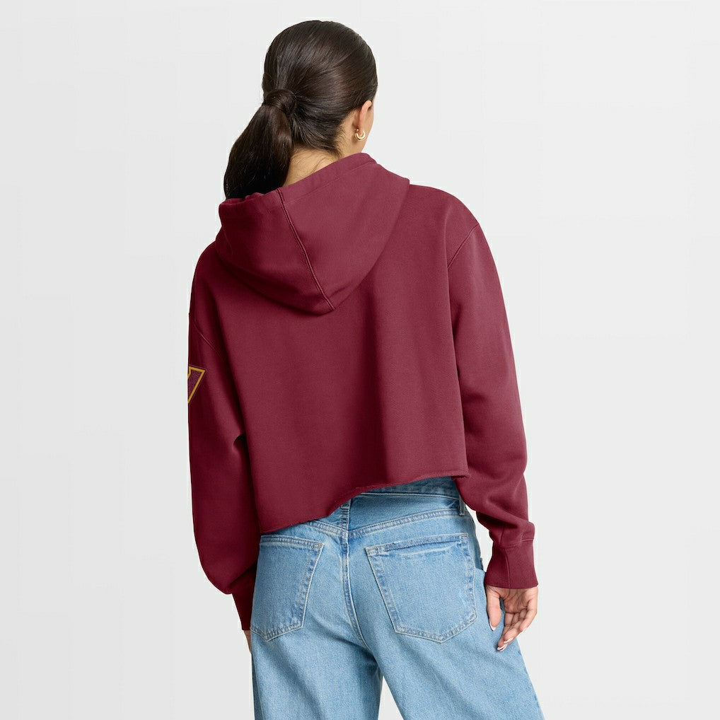 Washington Commanders Women's Oversized Hometown Heritage Cropped Hoodie - Burgundy Hoodies