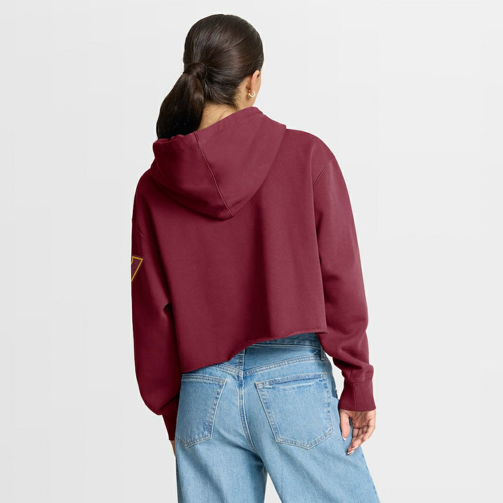 Washington Commanders Women's Oversized Hometown Heritage Cropped Hoodie - Burgundy Hoodies