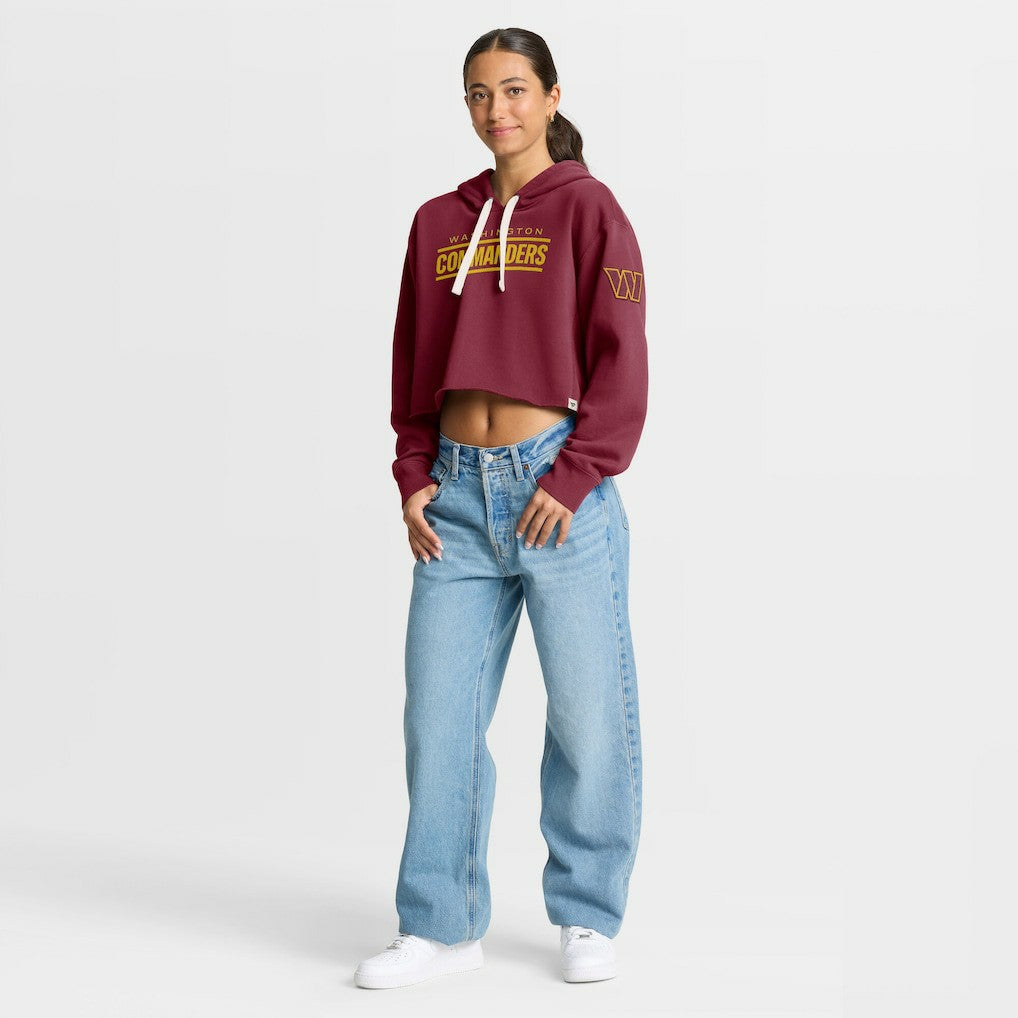 Washington Commanders Women's Oversized Hometown Heritage Cropped Hoodie - Burgundy Hoodies