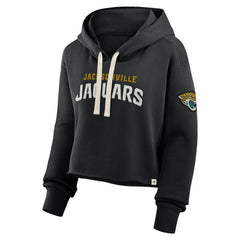 Jacksonville Jaguars Women's Oversized Hometown Heritage Cropped Hoodie - Black Hoodies