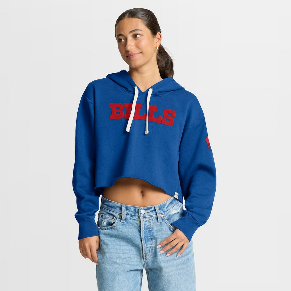 Buffalo Bills Women's Oversized Hometown Heritage Cropped Hoodie - Royal Hoodies