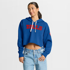 Buffalo Bills Women's Oversized Hometown Heritage Cropped Hoodie - Royal Hoodies