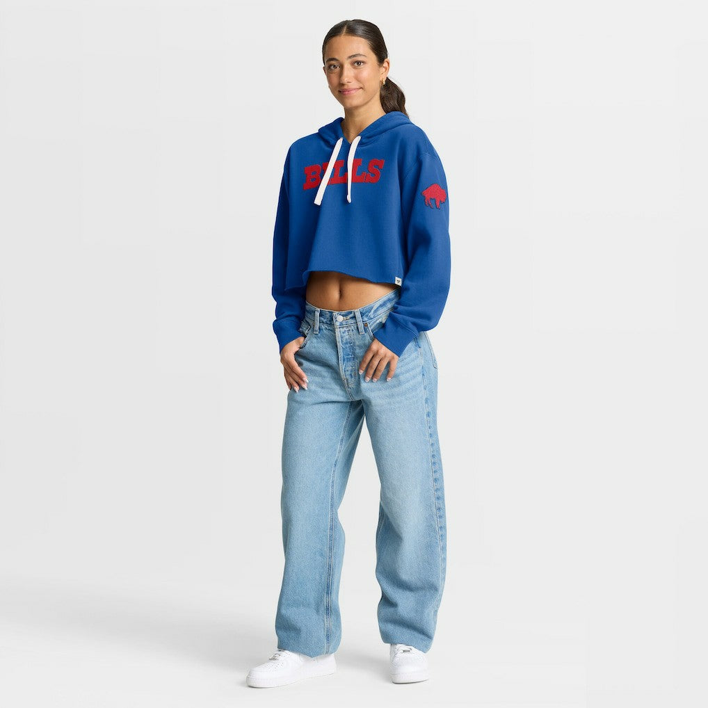 Buffalo Bills Women's Oversized Hometown Heritage Cropped Hoodie - Royal Hoodies