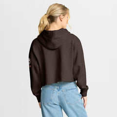 Cleveland Browns Women's Oversized Hometown Heritage Cropped Hoodie - Brown Hoodies