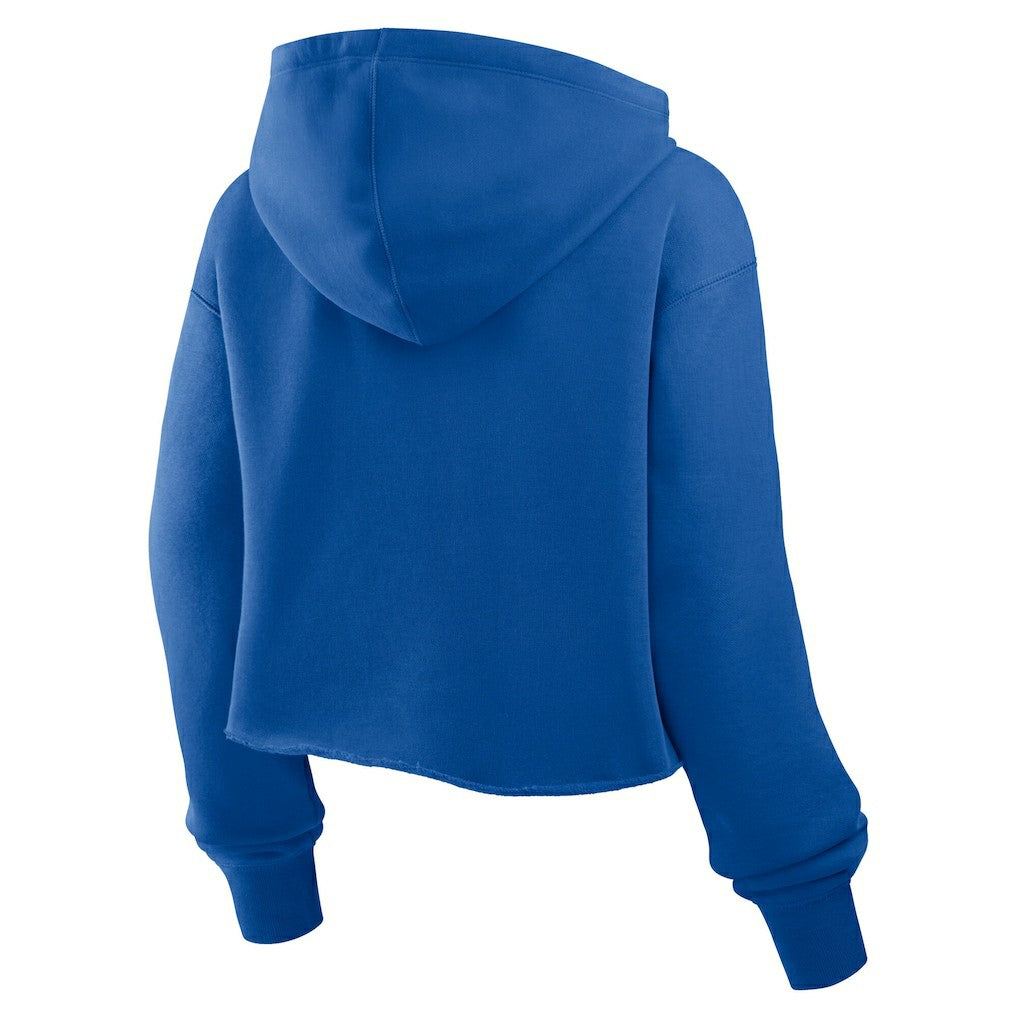 Denver Broncos Women's Oversized Hometown Heritage Cropped Hoodie - Royal Hoodies