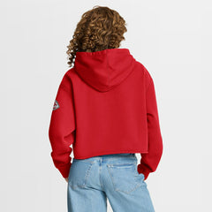 Kansas City Chiefs Women's Oversized Hometown Heritage Cropped Hoodie - Red Hoodies