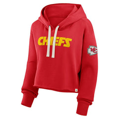 Kansas City Chiefs Women's Oversized Hometown Heritage Cropped Hoodie - Red Hoodies