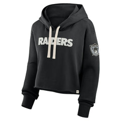 Las Vegas Raiders Women's Oversized Hometown Heritage Cropped Hoodie - Black Hoodies