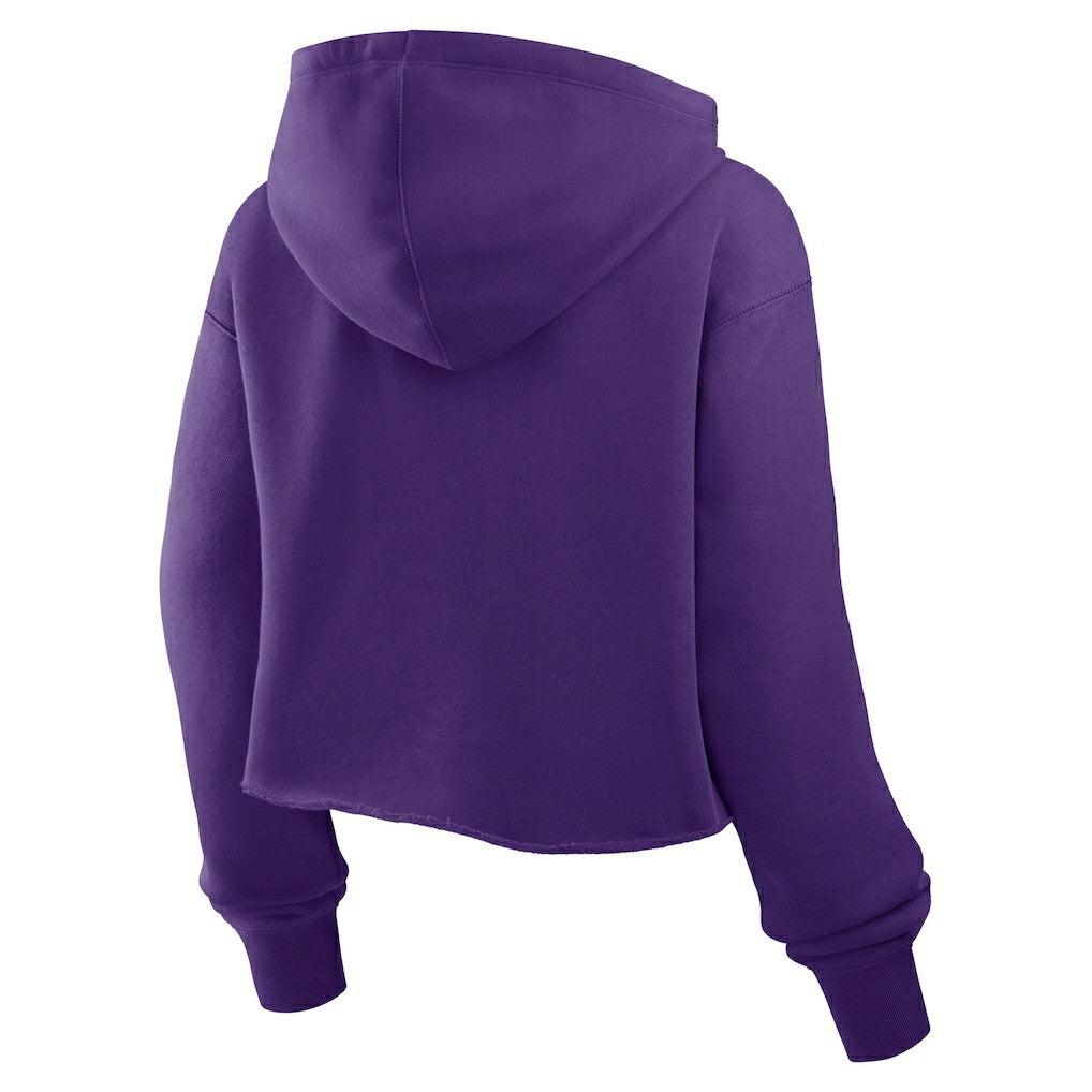 Minnesota Vikings Women's Oversized Hometown Heritage Cropped Hoodie - Purple Hoodies